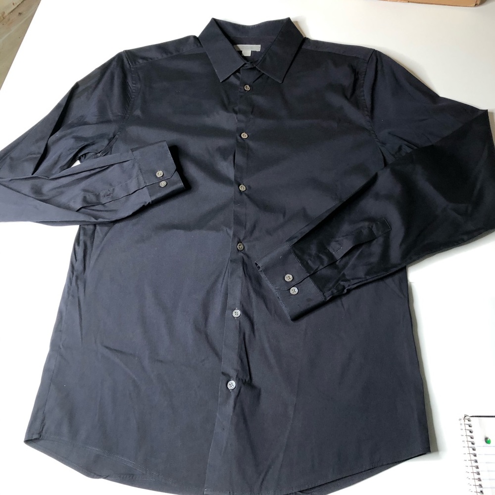 Cos Black Size 15 Small Casual Button Down Shirt